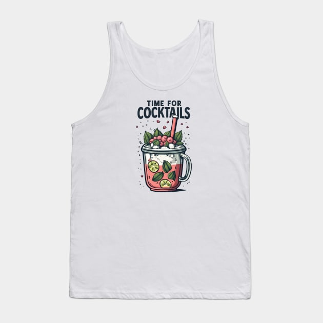 Time For Cocktails Tank Top by LisaHartjesx